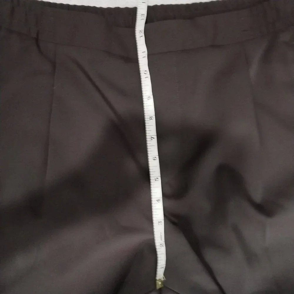 Reiss Trousers Mens 34 (34x28) Dark Aubergine Wool Nakata Drawstring Relaxed - Picture 6 of 16